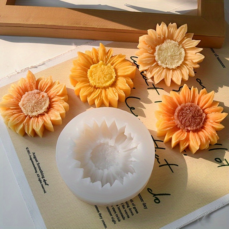 Soap Making Utensils - Vibrant 3D Sunflower Silicone Mold for