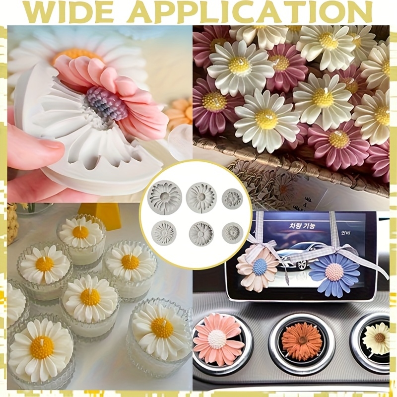 6 Pieces，Sunflower Daisy Silic - огляд і ціна Soap Making Utensils