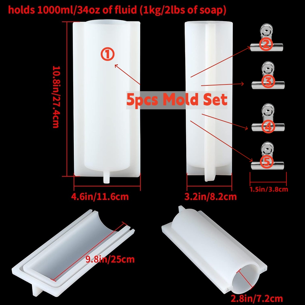 Big Cylinder Tube Soap Mold wi - огляд і ціна Soap Making Formula