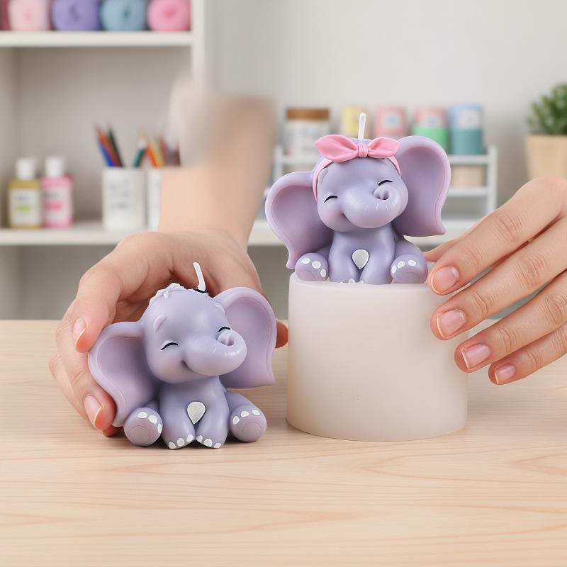 Cute 3D Elephant Silicone Cand - огляд і ціна Soap Making Utensils