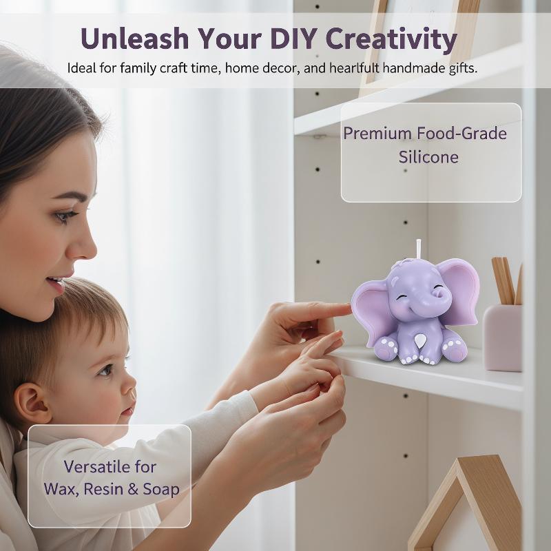 Cute 3D Elephant Silicone Cand - огляд і ціна Soap Making Utensils