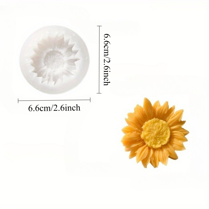 Vibrant 3D Sunflower Silicone  - огляд і ціна Soap Making Utensils