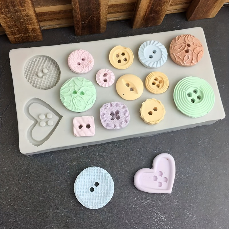 Buttons Shape Silicone Mold Si - огляд і ціна Soap Making Utensils