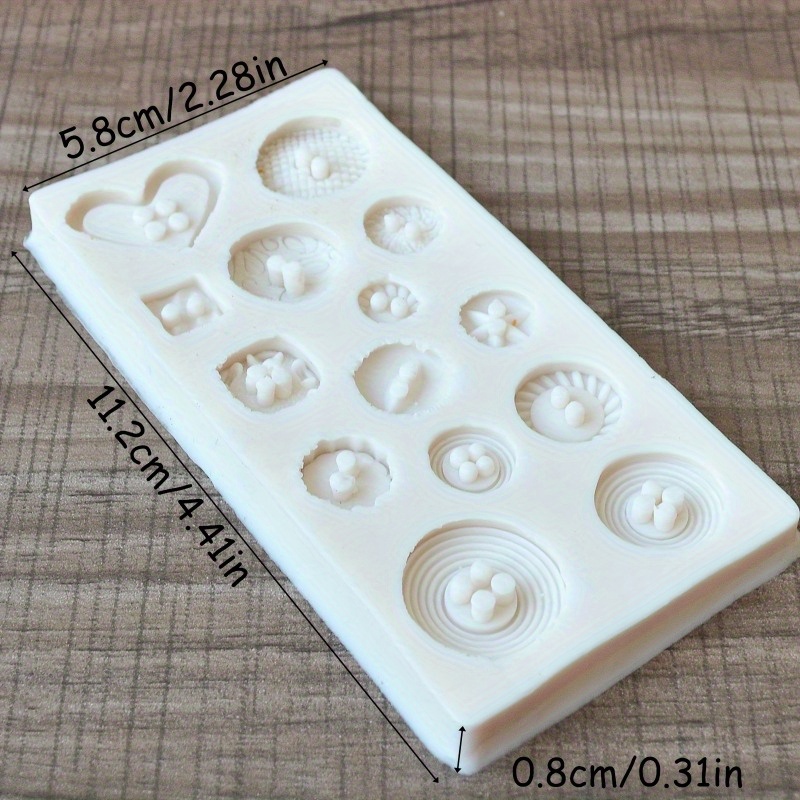 Buttons Shape Silicone Mold Si - огляд і ціна Soap Making Utensils