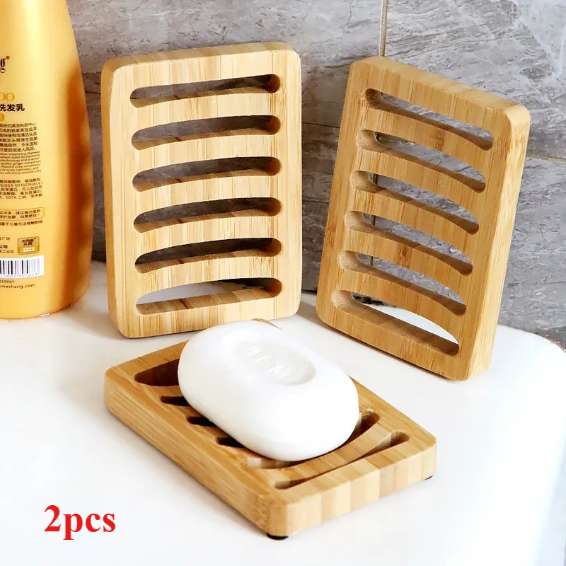 2 pcs Bamboo Case Tray Wooden  - огляд і ціна Soap Making Box