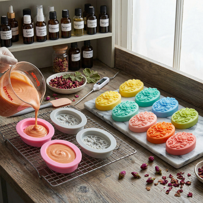 4 Silicone mold with flower sh - огляд і ціна Soap Making Workshop